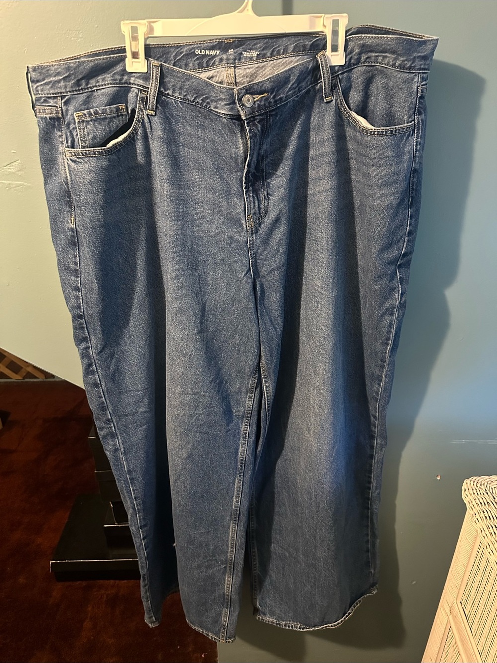 Old Navy Denim Wide-Leg Jeans — Medium Blue Wash